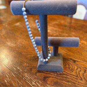 Elegant Blue Beaded Necklace